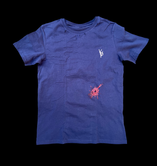 gunshot blue t-shirt